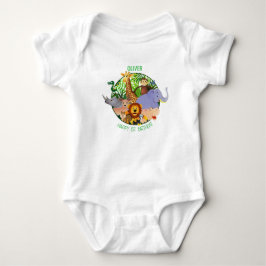 Body Para Bebé Animales Uno Salvaje Jungla verde safari Para niño