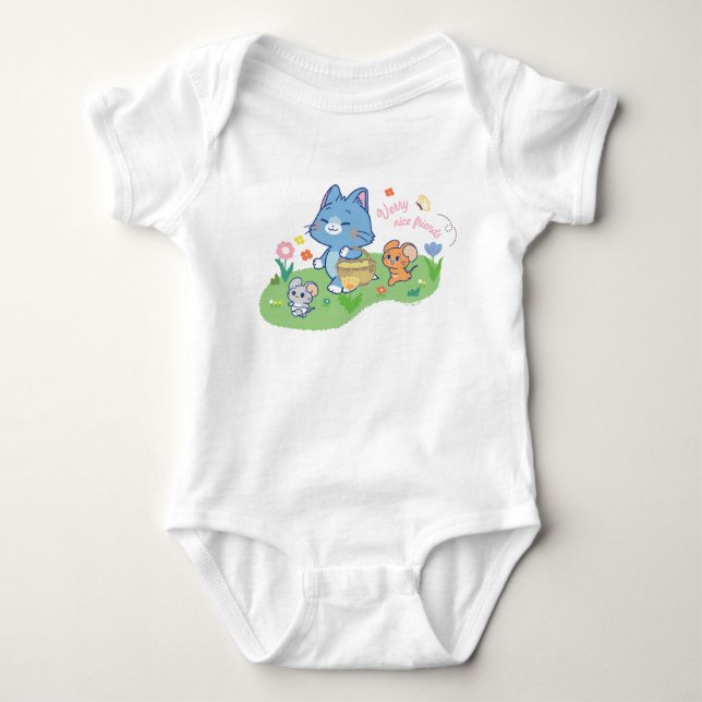 Body Para Bebé Anime Tom, Jerry y Tuffy Picnic (Anverso)