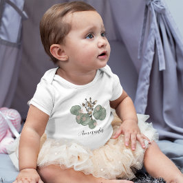 Body Para Bebé Aniversario botánico de Safari de la jirafa Cute