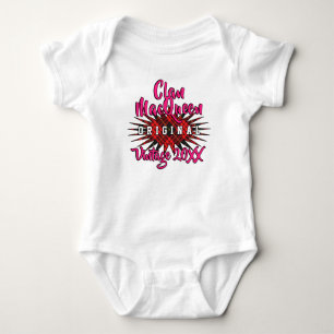 Body Para Bebé Aniversario del clan MacQueen Tartan Burst Vintage