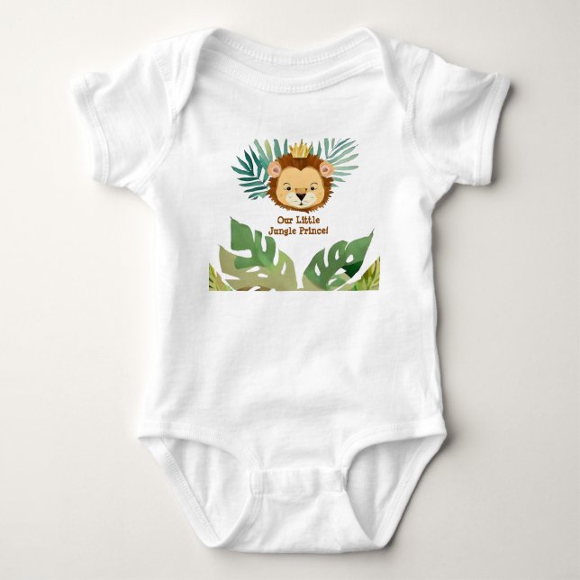 Body Para Bebé Aniversario del nacimiento del león de la pequeña  (Anverso)