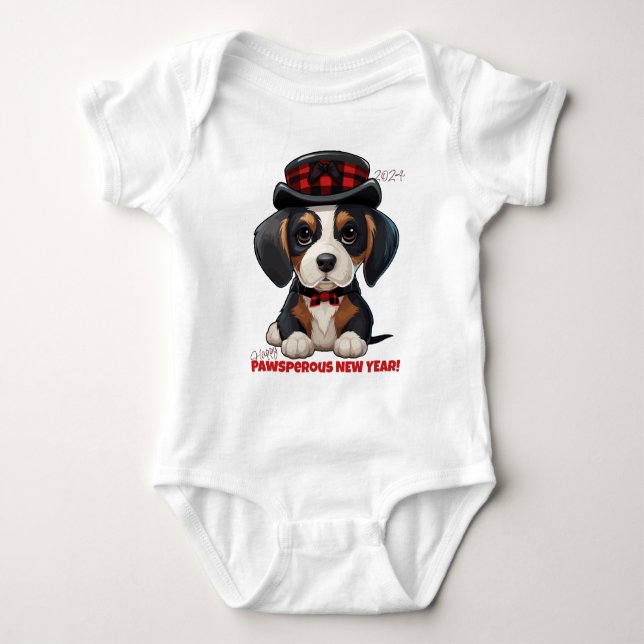 Body Para Bebé Año de Woofs! (Anverso)