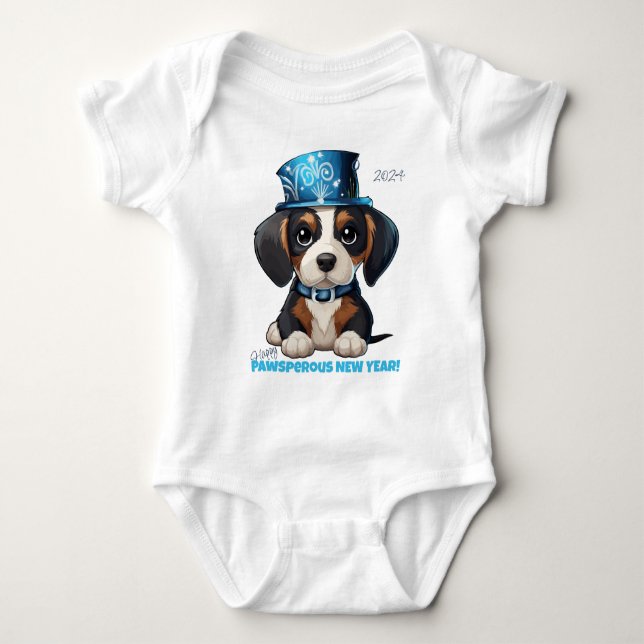 Body Para Bebé Año de Woofs! (Anverso)