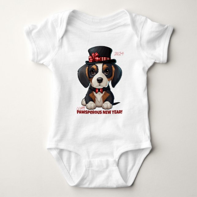 Body Para Bebé Año de Woofs! (Anverso)