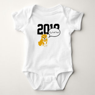 Body Para Bebé Año del perro shiba Año personalizado W Traje pa