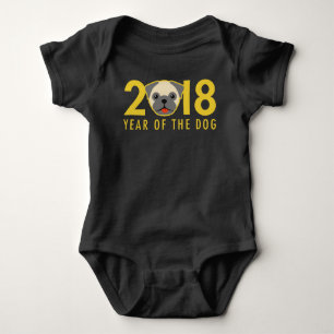 Body Para Bebé Año Nuevo chino 2018 años del barro amasado del