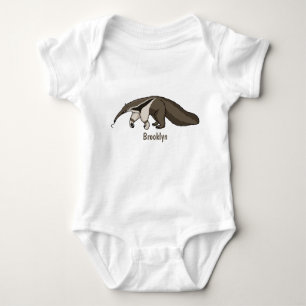 Body Para Bebé Anteater feliz personalizado ilustracion