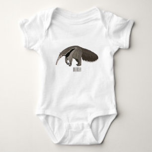Body Para Bebé Anteater personalizado ilustracion