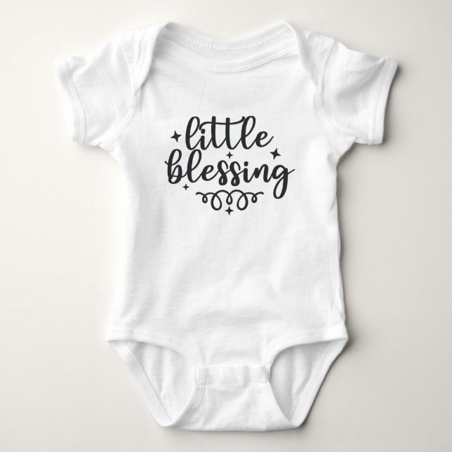 Body Para Bebé Anuncio de bebé Little Blessing (Anverso)