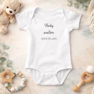 Body Para Bebé Anuncio de bebé personalizado Bienvenido bebé Walt