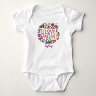 Body Para Bebé Anuncio de Embarazo con Guión Personalizado (Amo a