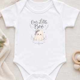Body Para Bebé Anuncio de Embarazo de Nuestra Pequeña Boo en Hall