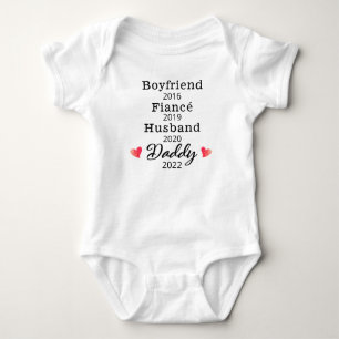Body Para Bebé Anuncio de embarazo de nuevo papá personalizado