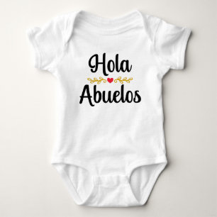 Body Para Bebé Anuncio de embarazo en español para abuelos