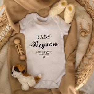 Body Para Bebé Anuncio de embarazo personalizado Próximamente