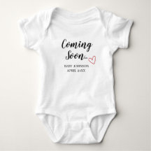 Anuncio de nuevo bebé próximamente Bodysuit para b