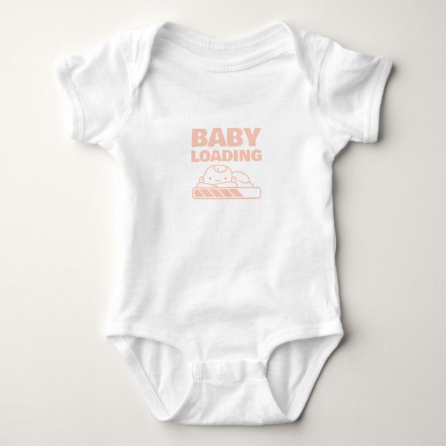 Body Para Bebé AnuncioDeBebé BarraDeCarga MamáEnEspera Embarazo (Anverso)