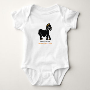 Body Para Bebé Ape -Save GORILLAS - Vida silvestre en peligro de