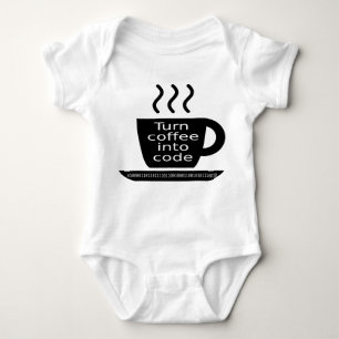 Body Para Bebé Apego fresco del café del friki del programador
