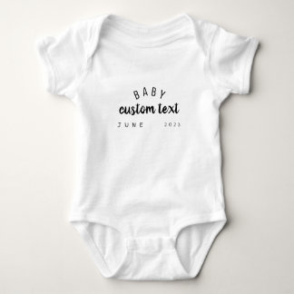 Body Para Bebé Apellido personalizado Invitación Baby Bodysuit