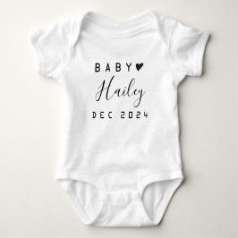 Body Para Bebé Apellido personalizado Invitación Baby Bodysuit