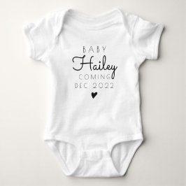 Body Para Bebé Apellido personalizado Invitación Baby Bodysuit