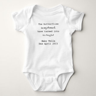 Body Para Bebé Apellido personalizado Invitación Baby Bodysuit