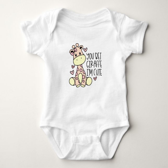 Body Para Bebé Apostas a Giraffe que soy Cute Bodysuit (Anverso)