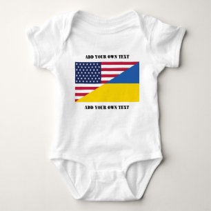 Body Para Bebé Apoyo estadounidense al Cojín decorativo con Ucran