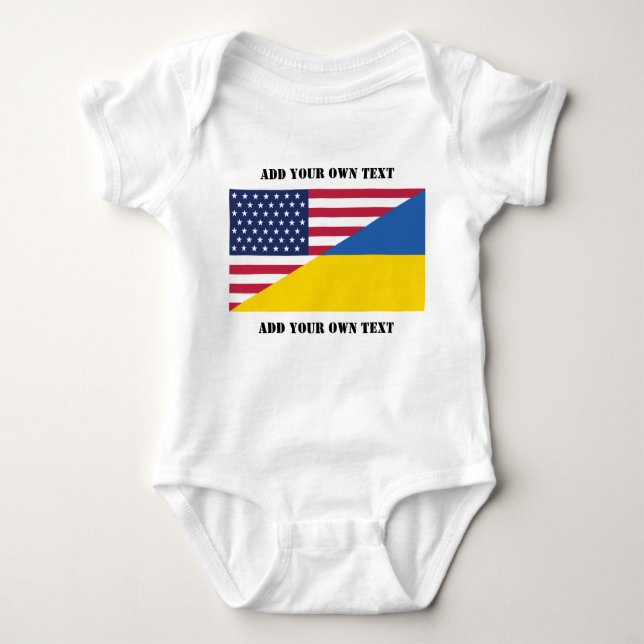 Body Para Bebé Apoyo estadounidense al Cojín decorativo con Ucran (Anverso)