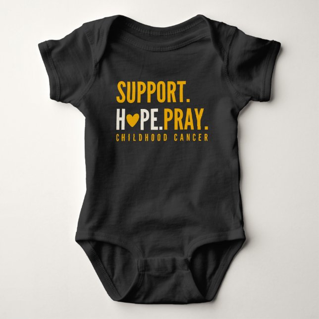 Body Para Bebé apoyo para el cáncer infantil Baby Bodysuit One Pi (Anverso)