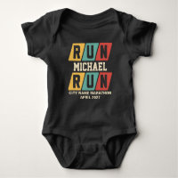 Apoyo para Maratón con Nombre Personalizado Retro