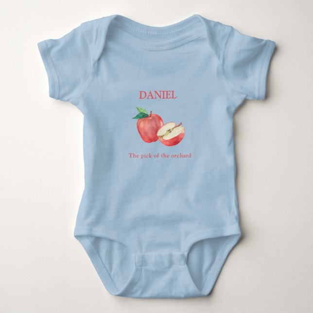 Body Para Bebé Apple Baby Blue Bodysuit (Anverso)
