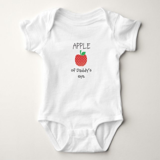 Body Para Bebé Apple de (papi, mami, tu elección)Ojo personalizad (Anverso)