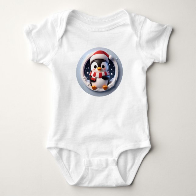 Body Para Bebé Apreciable explosión de pingüino lindo (Anverso)