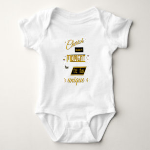 Body Para Bebé Apreciar cada momento para que sea único -oro y n