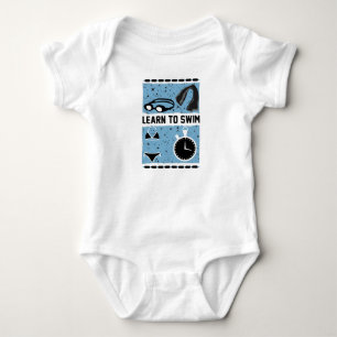 Body Para Bebé Aprende a nadar con este precioso diseño