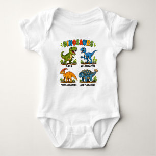 Body Para Bebé Aprendizaje de especies de dinosaurios para niños