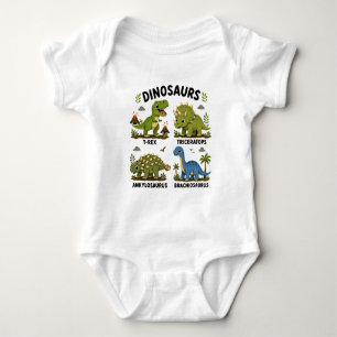 Body Para Bebé Aprendizaje de especies de dinosaurios para niños