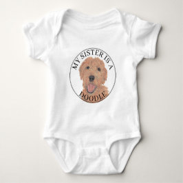 Body Para Bebé Apricot Golden Doodle Dog Big Sister