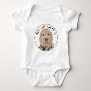 Body Para Bebé Apricot Golden Doodle Doodle Dog Big Sister