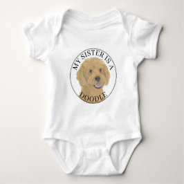 Body Para Bebé Apricot Golden Doodle Doodle Dog Big Sister