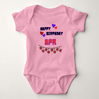 Body Para Bebé April Birday Baby Bodysuit
