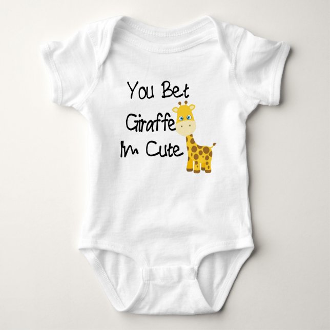 Body Para Bebé Apuesto a que Giraffe soy Cute™ Baby Bodysuit (Anverso)