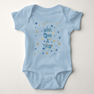 Body Para Bebé Aqua Gold Blue Wish On A Star