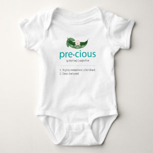 Body Para Bebé Aqua "Precious" Pea-in-a-Pod Baby Tee