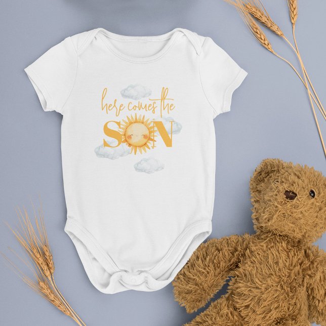 Body Para Bebé Aquí viene el hijo Fiesta de bebé (Subido por el creador)