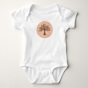 Body Para Bebé Árbol de Brown en rosa