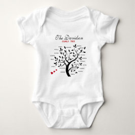 Body Para Bebé Árbol de familia grande personalizado (20 nombres)