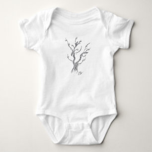 Body Para Bebé Árbol de la camiseta del bebé de la vida